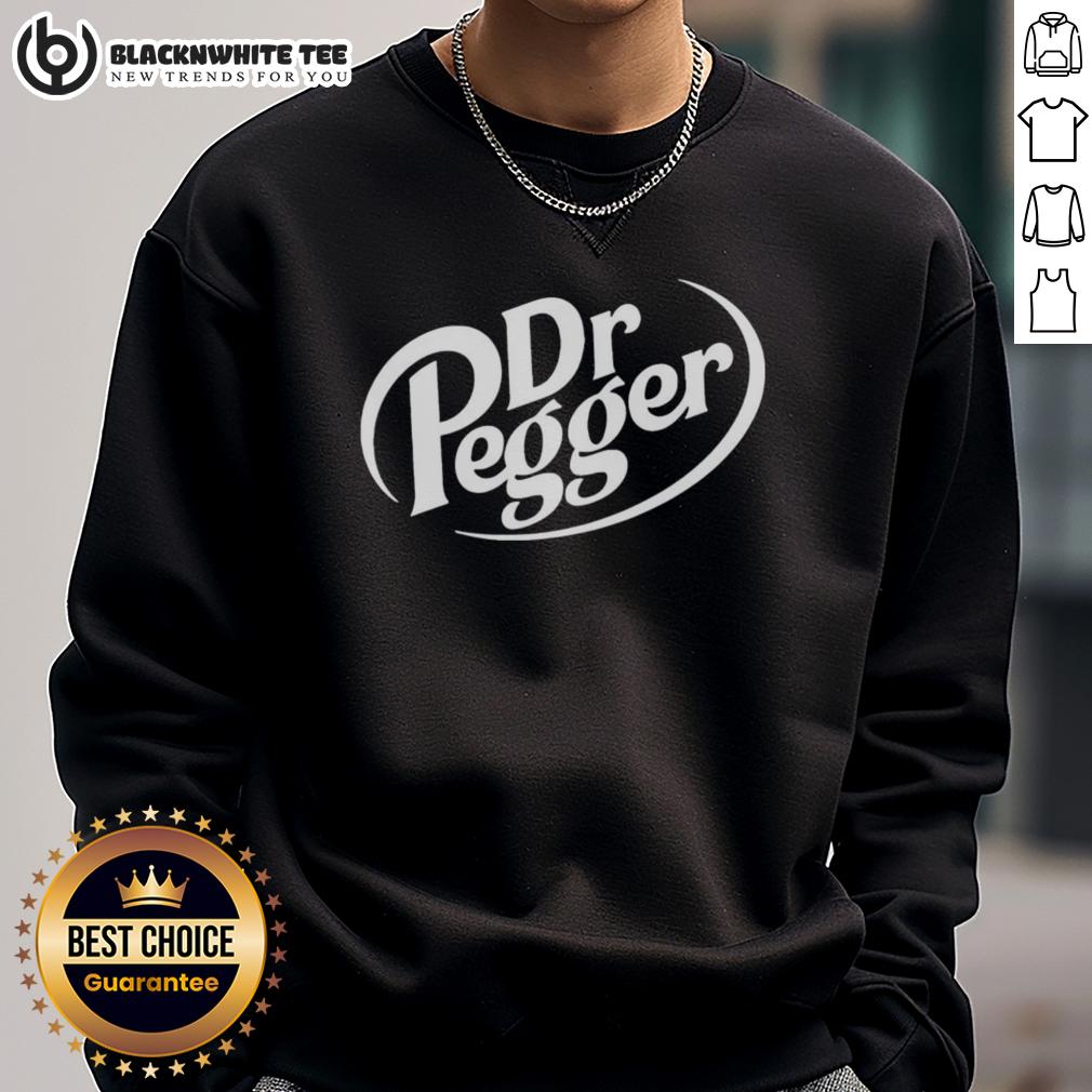 Official Dr Pegger Dr Pepper Sweatshirt Official Dr. Pegger Dr. Pepper sweatshirt featuring a bold logo, perfect for fans of the iconic soda brand.