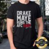 Official Drake Maye AFC East New England Patriots signature t-shirt featuring vibrant graphics and team colors.