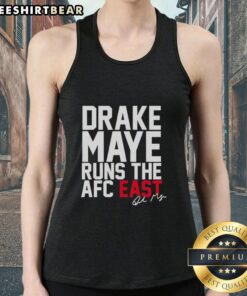 Drake Maye runs the AFC East in a New England Patriots signature tank top, showcasing team spirit and athletic style.