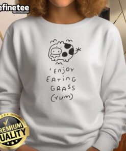 Official Enjoy Eating Grass Yum Sweatshirt in vibrant colors, perfect for casual outings and animal lovers.