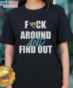 Official Fck Around And Find Out Jacksonville Jaguars Ladies Tee in vibrant colors, perfect for game day and fans.