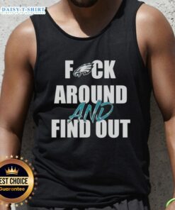 Official F*ck Around And Find Out Philadelphia Eagles tank top in vibrant green, perfect for game day and fan wear.