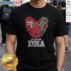 Alt Text: Official San Francisco 49ers X Stanford Cardinal Its In My DNA T-Shirt showcasing team spirit and style.