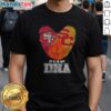 Alt Text: Official Fingerprints San Francisco 49ers x USC Trojans It's In My DNA T-Shirt featuring team colors and logo.