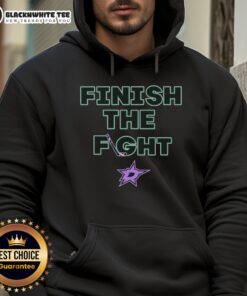 Official Finish The Fight Dallas Stars Hockey Hoodie in team colors, perfect for fans and game day apparel.