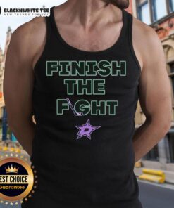 Official Finish The Fight Dallas Stars Hockey Tank Top featuring team logo and stylish design for fans.