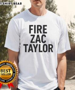 Official Fire Zac Taylor T-Shirt featuring bold graphics and a striking design for fans supporting Zac Taylor.