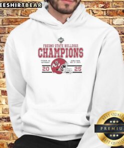 Alt Text: Official Fresno State Bulldogs Football Champions 2025 hoodie featuring Snoop Dogg at the Arizona Bowl event.