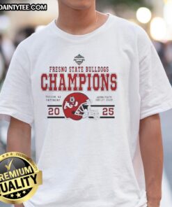 Official Fresno State Bulldogs Football Champions 2025 Snoop Dogg Arizona Bowl T-Shirt featuring vibrant team graphics.