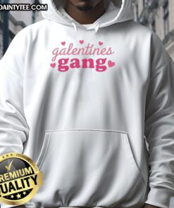 Official Galentines Gang Valentine's Hoodie featuring fun design for celebrating friendship on Valentine's Day.