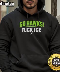 Official Go Hawks Fck ICE T-Shirt - Image 6