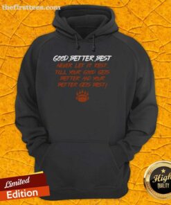 Official Good Better Best Bears Sports Football Hoodie in navy blue, perfect for fans and game day wear.