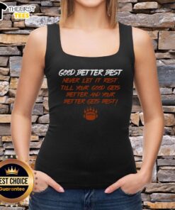 Official Good Better Best Bears Sports Football Tank Top featuring team logo and vibrant design for fans.
