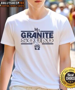 Official Granite Squad Logo T-Shirt featuring a bold design and vibrant colors for fans of the Granite Squad community.