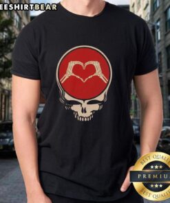 Official Grateful Dead Rock Music Valentine's Day T-Shirt featuring iconic band graphics and a festive design.