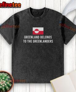 Official Greenland Belongs To The Greenlanders washed t-shirt featuring a vibrant design and comfortable fit.