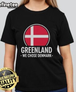 Official Greenland We Chose Denmark Ladies Tee featuring a stylish design and vibrant colors for casual wear.