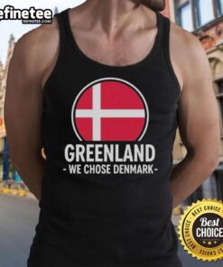 Official Greenland We Chose Denmark tank top featuring a stylish design, perfect for summer wear and cultural pride.