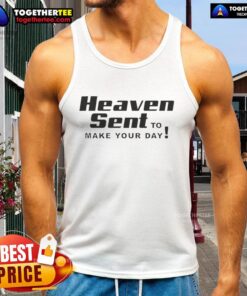 Alt Text: Official Heaven Sent To Make Your Day Tank Top in vibrant colors, perfect for casual summer outfits.