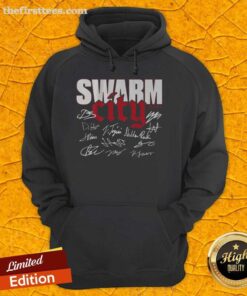 Alt Text: Official Houston Football Swarm City Hoodie in vibrant colors, showcasing team spirit and style for fans.