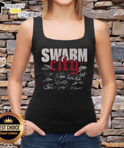 Official Houston Football Swarm City Tank Top featuring vibrant team colors and logo, perfect for game day attire.