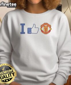 Alt Text: Official I Like Manchester United Sweatshirt featuring team colors and logo, perfect for fans and casual wear.