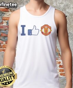 Alt Text: Official I Like Manchester United Tank Top featuring team colors and logo, perfect for fans and summer wear.