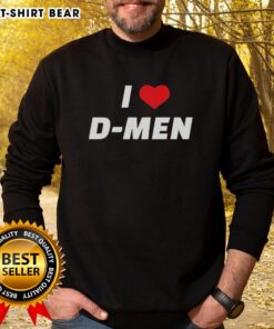 Official I Love D Men Sweatshirt in navy blue, showcasing stylish design perfect for casual wear and D Men fans.