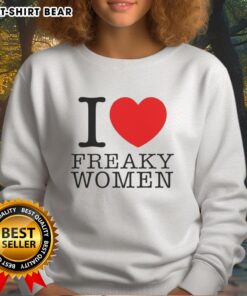 Official I Love Freaky Women Sweatshirt in vibrant colors, showcasing unique design and comfortable fit for fans.