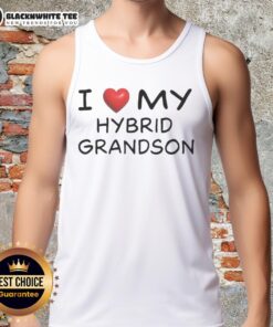 Official I Love My Hybrid Grandson Tank Top featuring a stylish design perfect for proud grandparents.