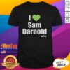 Official I Love Sam Darnold Seattle Seahawks Logo T-Shirt featuring vibrant team colors and a bold design.