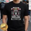Official I May Live In Florida But On Game Day My Heart And Soul Belongs To Las Vegas Raiders Football T-Shirt design.