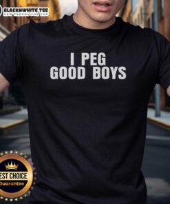 Official I Peg Good Boys T-Shirt featuring a playful graphic and comfortable fit for dog lovers and casual wear.