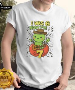 Alt Text: 6-7 meme t-shirt celebrating 7th birthday with fun graphics for kids, perfect for I Was 6 Now I'm 7 years old.