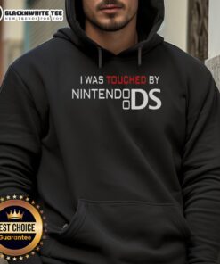Stylish Official I Was Touched By A Nintendo DS Hoodie featuring vibrant graphics and cozy design for gamers.