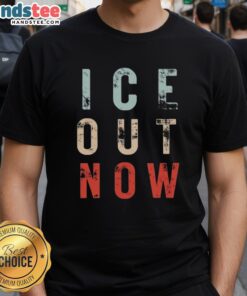 Official Ice Out Now Minneapolis Rally Abolish ICE T-Shirt featuring bold graphics and a message for immigration justice.
