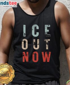 Minneapolis rally featuring 'Abolish ICE' tank top, promoting awareness and activism against ICE policies.