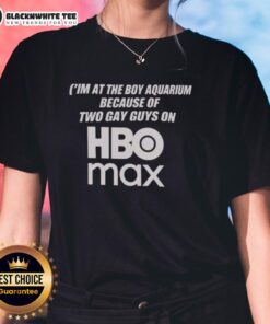 Official I'm At The Boy Aquarium Ladies Tee featuring two guys from HBO Max, perfect for fans and stylish outings.