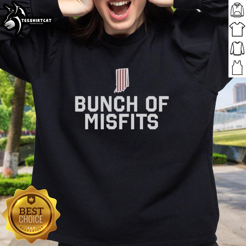 official-indiana-hoosiers-football-bunch-of-misfits-logo-sweatshirt Alt Text: Official Indiana Hoosiers Football Bunch of Misfits logo sweatshirt featuring vibrant team colors and unique design.