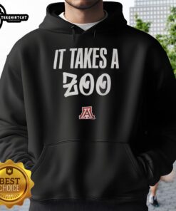 Alt Text: Official It Takes A Zoo Arizona Wildcats Men's Basketball Hoodie in navy, showcasing team logo and stylish design.