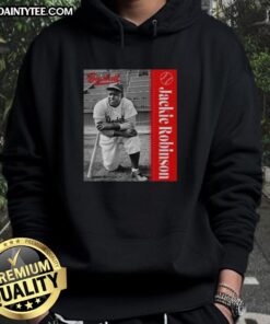 Official Jackie Robinson Major League Baseball hoodie featuring classic design and tribute to baseball legend.
