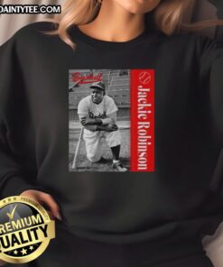 Official Jackie Robinson Major League Baseball sweatshirt featuring classic design and vibrant team colors.