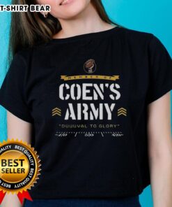 Alt Text: Official Jacksonville Jaguars football tee for women, showcasing Coen's Army Duuuval to Glory design.