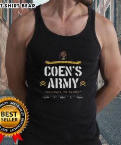Official Jacksonville Jaguars Football tank top featuring 'Coens Army Duuuval to Glory' design for fans.