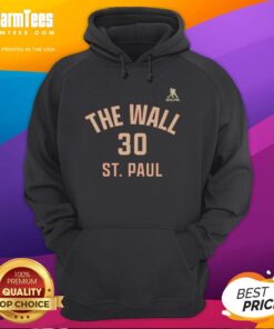 Official Jesper Wallstedt 30 Minnesota Wild hoodie featuring 'The Wall of St. Paul' name and number design.