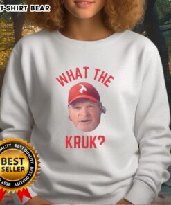 Official John Kruk Philadelphia Phillies MLB sweatshirt featuring a large face graphic, perfect for fans and collectors.