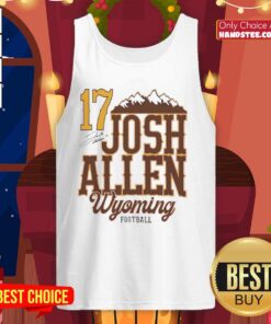 Josh Allen 17 Wyoming Cowboys Football tank top featuring an official signature design for fans and collectors.