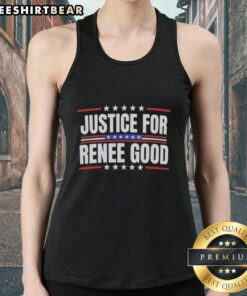 Official Justice for Renee Nicole Good Minneapolis tank top featuring bold activism design and vibrant colors.