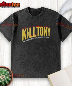 Official Kill Tony Superhero washed t-shirt featuring a bold graphic design, perfect for fans and collectors.