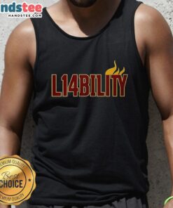 Official L14bility Flame Logo Tank Top featuring a bold flame design for a stylish, casual look.
